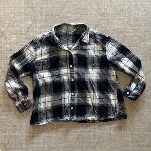 Old Navy black and white flannel